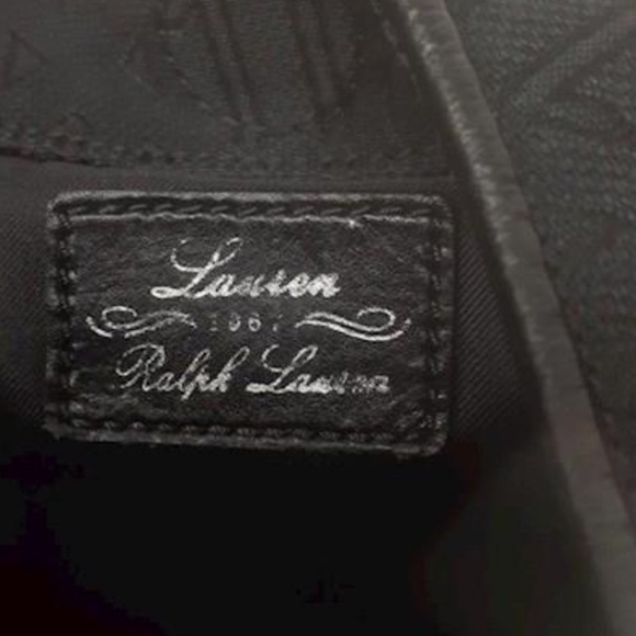 Black Ralph Lauren signature print shoulder bag - Picture 5 of 8
